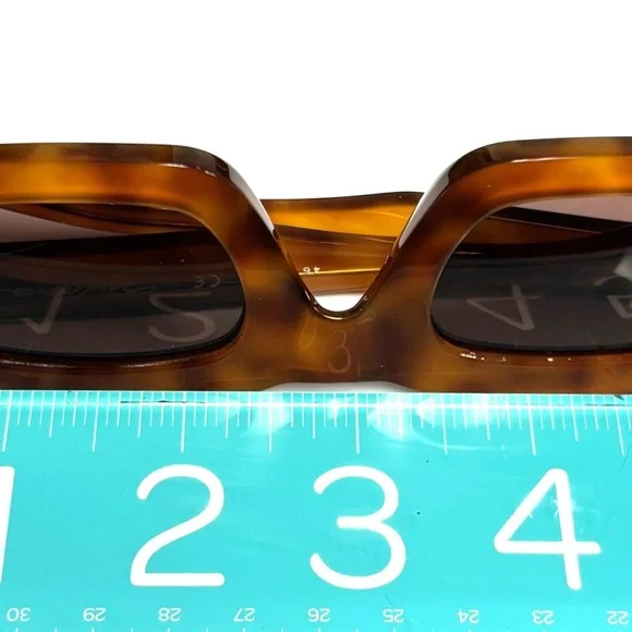 Cherry LA Honey Tortoise Acetate Sunglasses Made in Japan Retro Rectangl… Cherry LA Honey Tortoise Acetate Sunglasses Made in Japan  main image 4